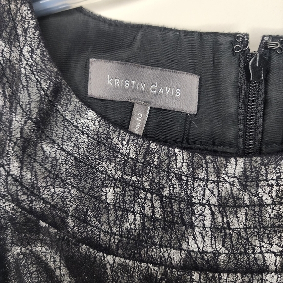 Black and Gray Loepard Print Sleeveless Kristen Davis Midi Dress Size 2 - Picture 4 of 8